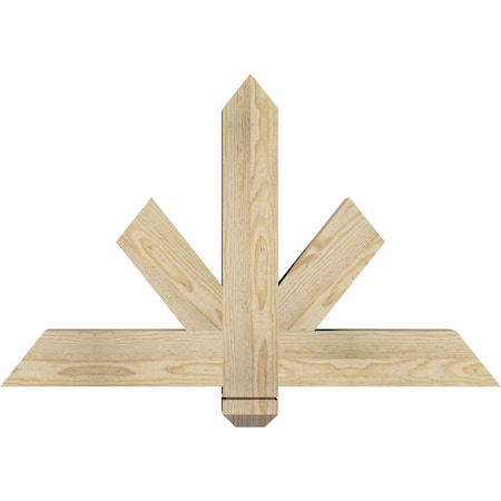 Ekena Millwork Kennewick Rough Sawn Timber Gable Bracket, Douglas Fir, 36"W x 23"H x 4"D x 4"F, 15/12 Pitch GBW036X23X0404KEN00RDF